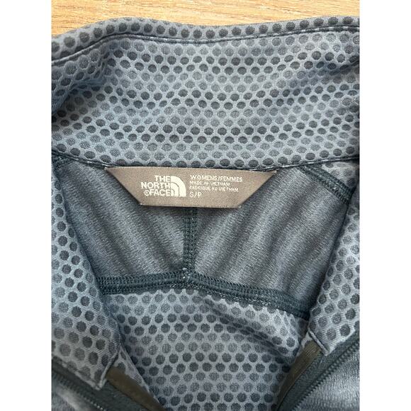 The North Face Duomix 1/4 Zip Blue Gray Stripe Size Small Athletic Workout Top - Picture 7 of 9